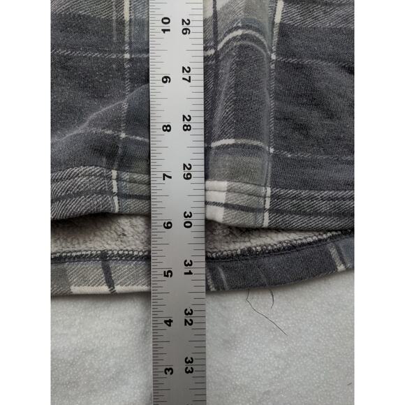 Mens Sedan Clothing Hoodie Sweatshirt Size L Pullover Black Grid Pattern - Picture 4 of 10